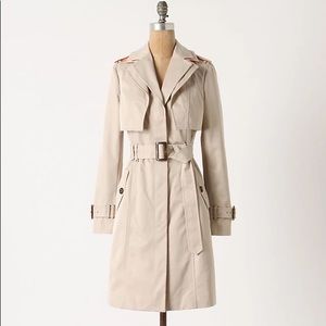 Anthropologie Cartonnier Glowing Horizons Trench Coat Size 2 (Retail Price $198)
